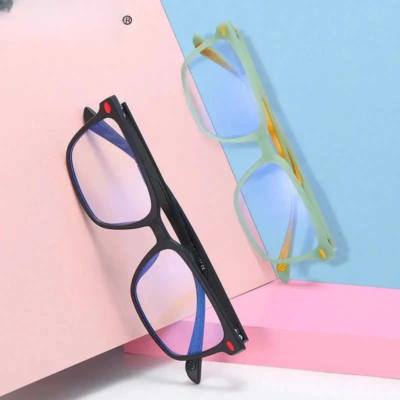 Unisex Square Full Rim Titanium Prescription Glasses 5101 — view 2 | Rx Spectacle