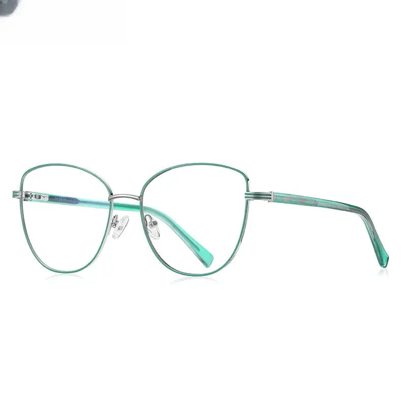 Women's Butterfly Full Rim Alloy Reading Glasses 3072 — view 12 | Rx Spectacle