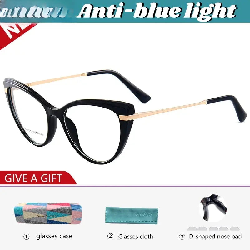 Women's Cat Eye Full Rim TR90 Reading Glasses 87025 — view 6 | Rx Spectacle