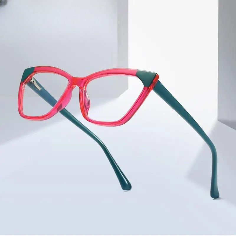 Women's Cat Eye Full Rim Titanium Prescription Glasses 2040 — view 1 | Rx Spectacle