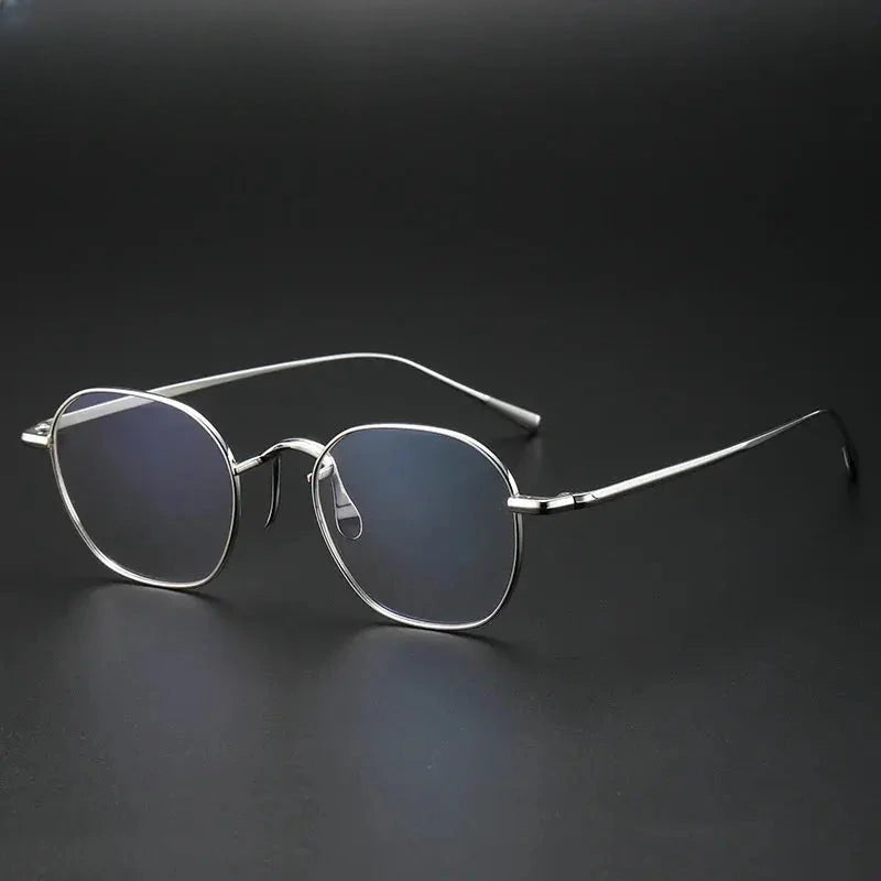 Women's Polygon Full Rim Titanium Prescription Glasses 464544 — view 5 | Rx Spectacle