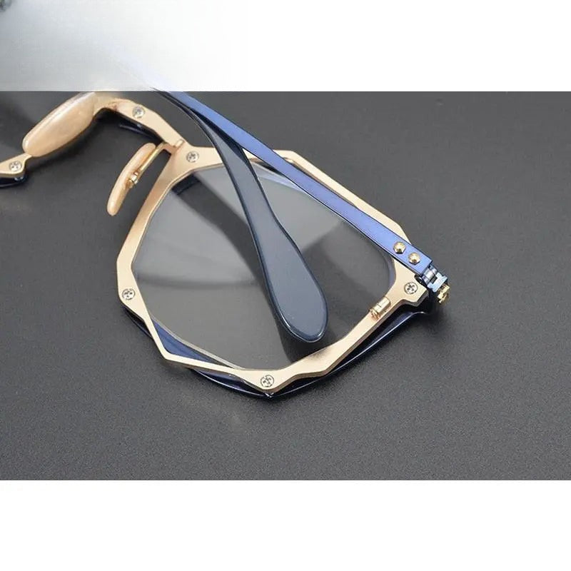 Unisex Square Full Rim Titanium Prescription Glasses Gxyj360 — view 11 | Rx Spectacle