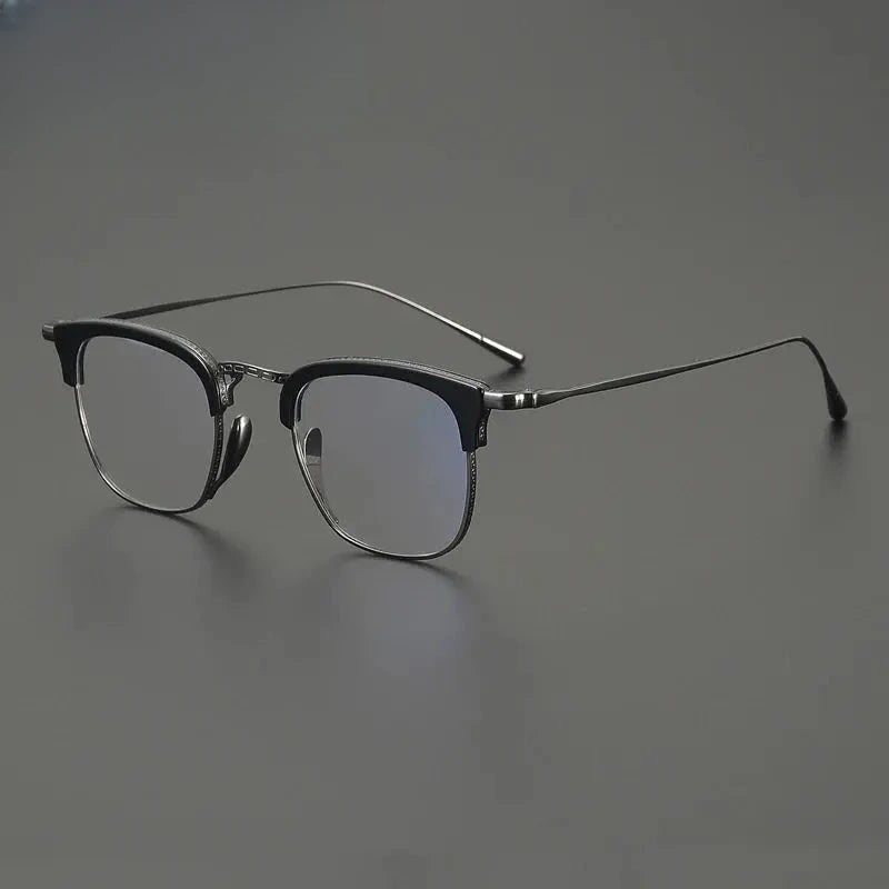 Men's Square Full Rim Titanium Prescription Glasses 611126 — view 4 | Rx Spectacle