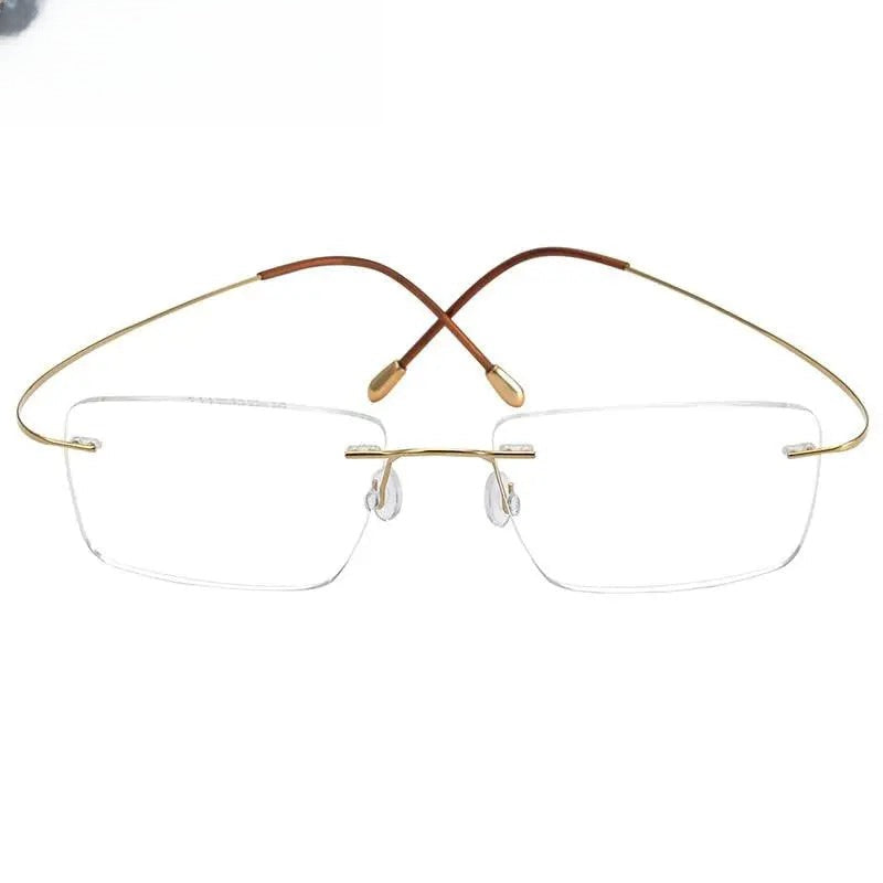 Men's Square Rimless Titanium Prescription Glasses Kr6064 — view 12 | Rx Spectacle