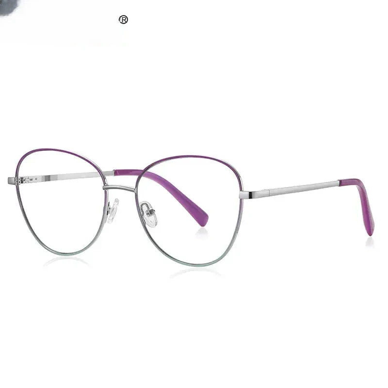 Unisex Oval Full Rim Stainless Steel Reading Glasses 3091 — view 6 | Rx Spectacle