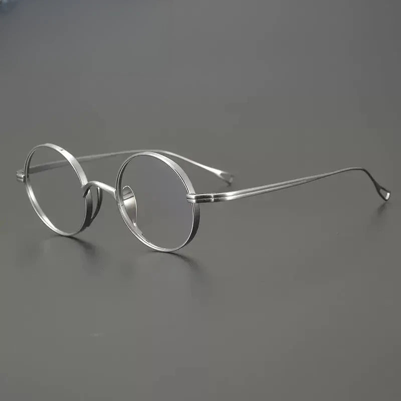 Unisex Round Full Rim Titanium Prescription Glasses Gxyj1446 — view 2 | Rx Spectacle