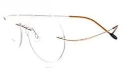 Unisex Round Rimless Titanium Prescription Glasses 9613 — view 1 | Rx Spectacle