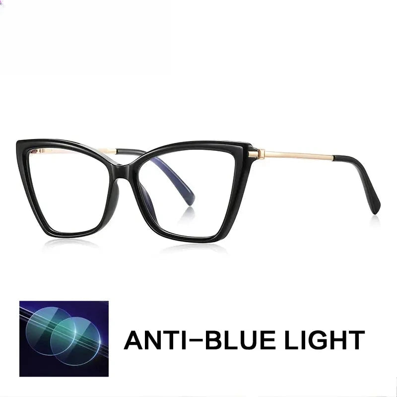Women's Cat Eye Full Rim Titanium Reading Glasses Gx2234 — view 4 | Rx Spectacle