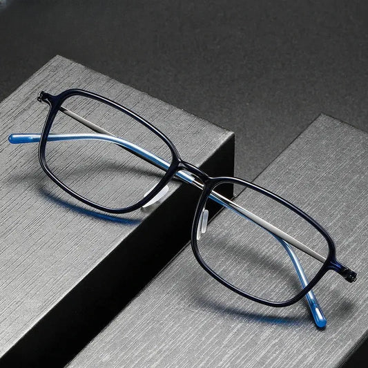 Unisex Polygon Full Rim Titanium Prescription Glasses 86324 — view 1 | Rx Spectacle
