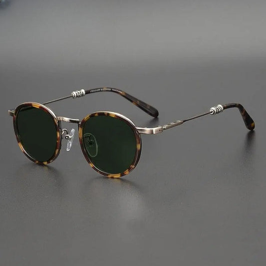 Men's Round Full Rim Acetate Prescription Glasses — view 1 | Rx Spectacle