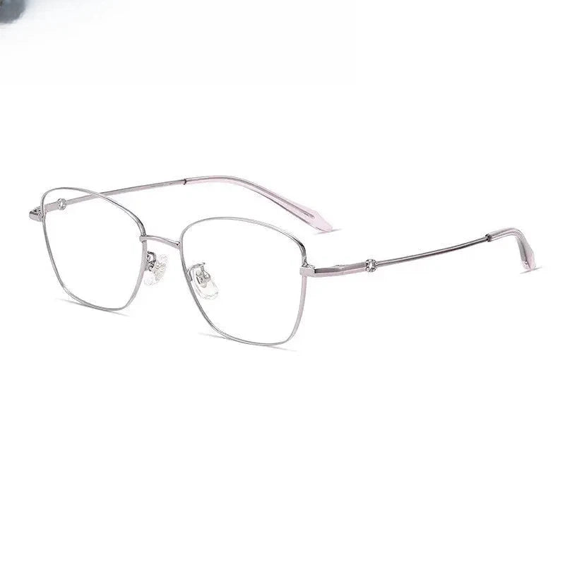 Women's Cat Eye Full Rim Titanium Prescription Glasses 70703 — view 6 | Rx Spectacle