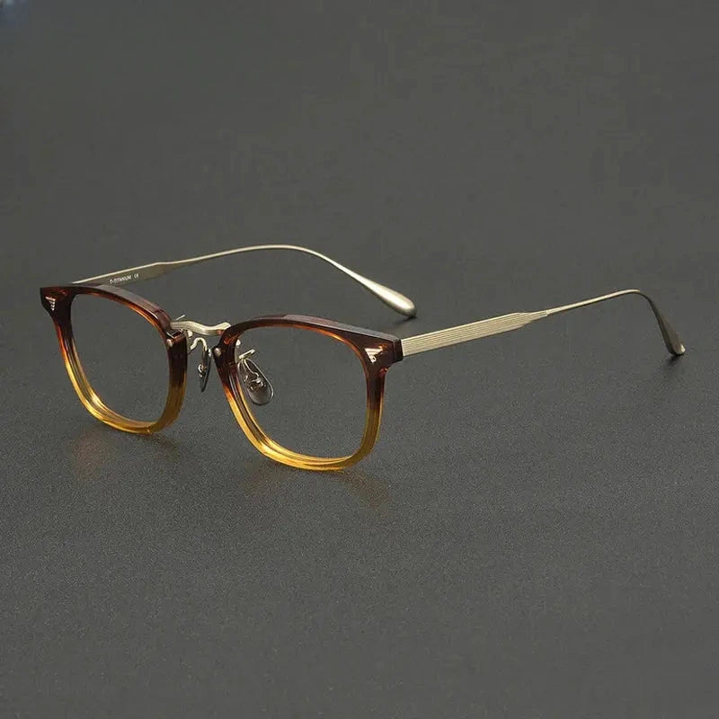 Unisex Square Full Rim Titanium Prescription Glasses 41554 — view 3 | Rx Spectacle