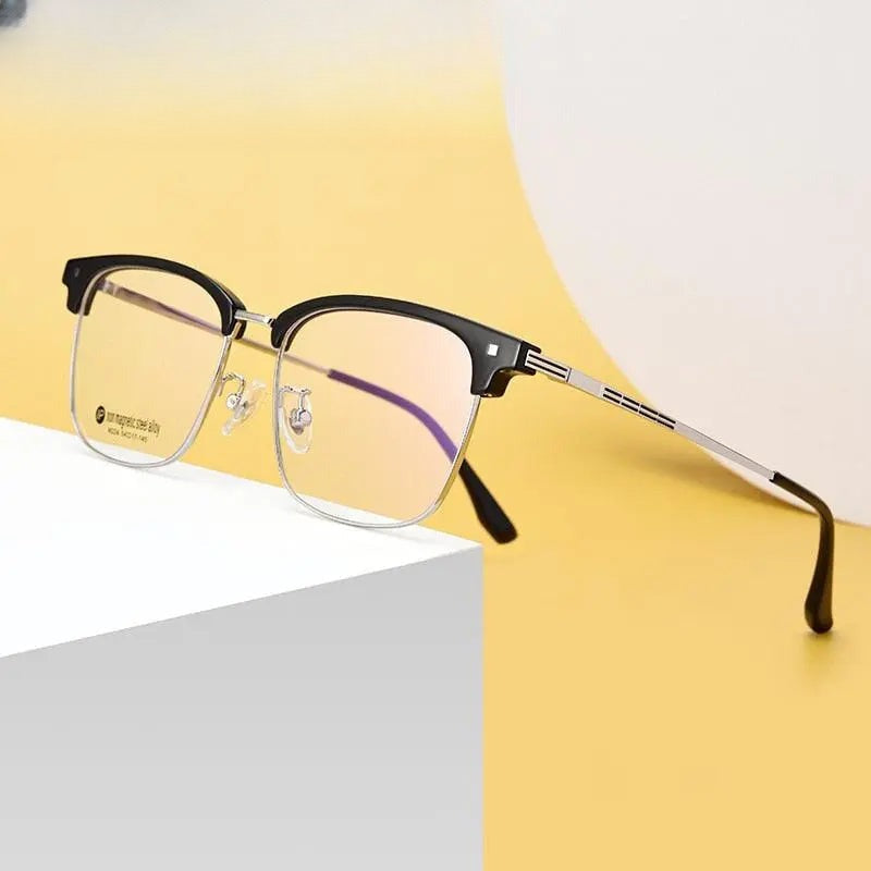 Men's Square Full Rim Acetate Prescription Glasses M224 — view 5 | Rx Spectacle