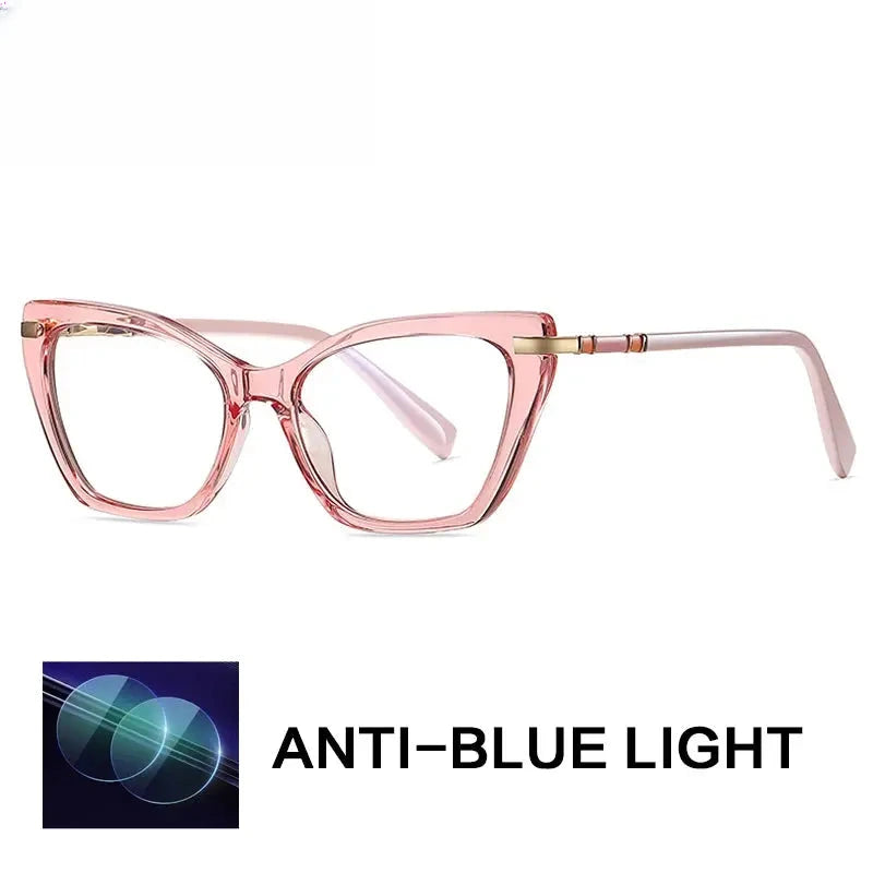 Women's Butterfly Full Rim Titanium Reading Glasses G2104 — view 5 | Rx Spectacle