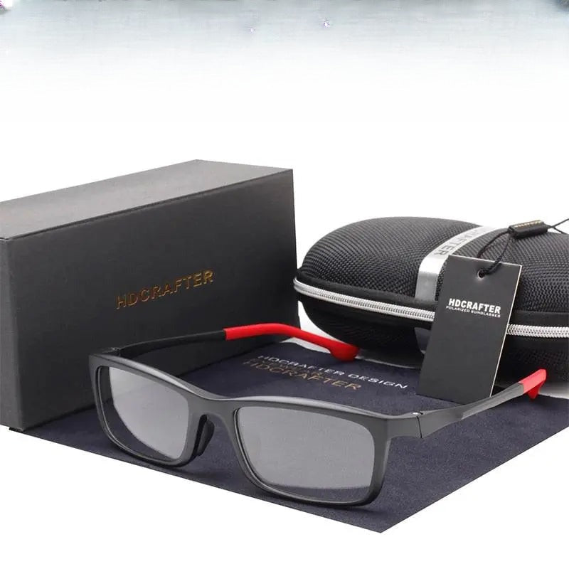 Men's Rectangular Full Rim Titanium Sports Glasses 17209 — view 1 | Rx Spectacle