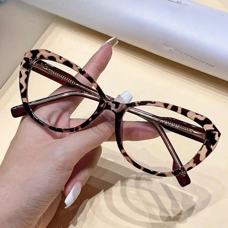 Women's Cat Eye Full Rim Titanium Prescription Glasses 87887 — view 8 | Rx Spectacle