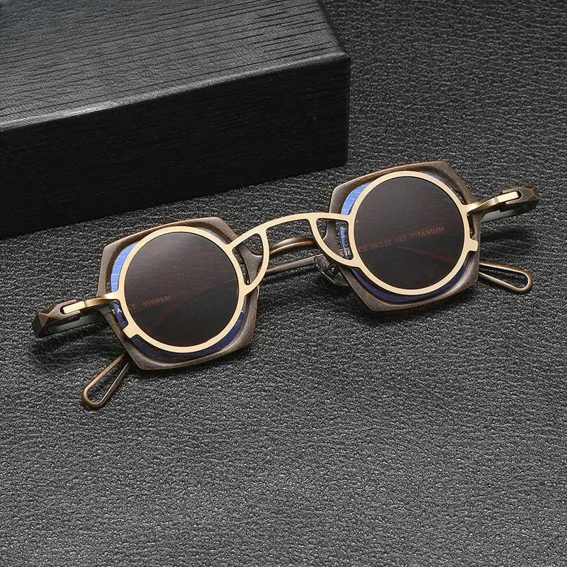 Unisex Square Full Rim Titanium Clip-On Prescription Glasses 1512 — view 1 | Rx Spectacle