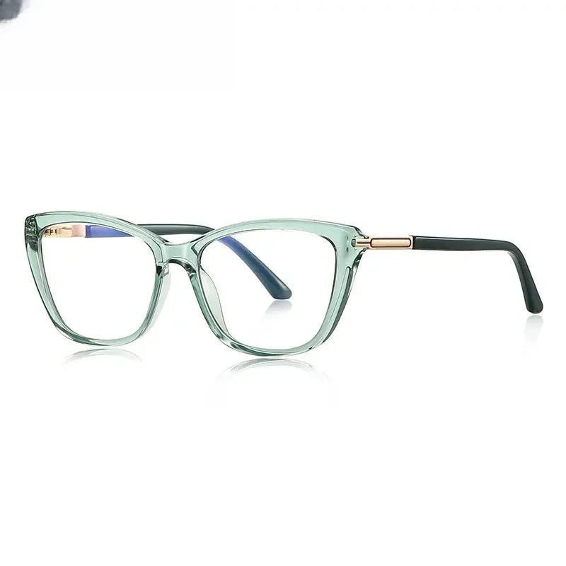 Women's Cat Eye Full Rim Titanium Prescription Glasses 882233 — view 3 | Rx Spectacle