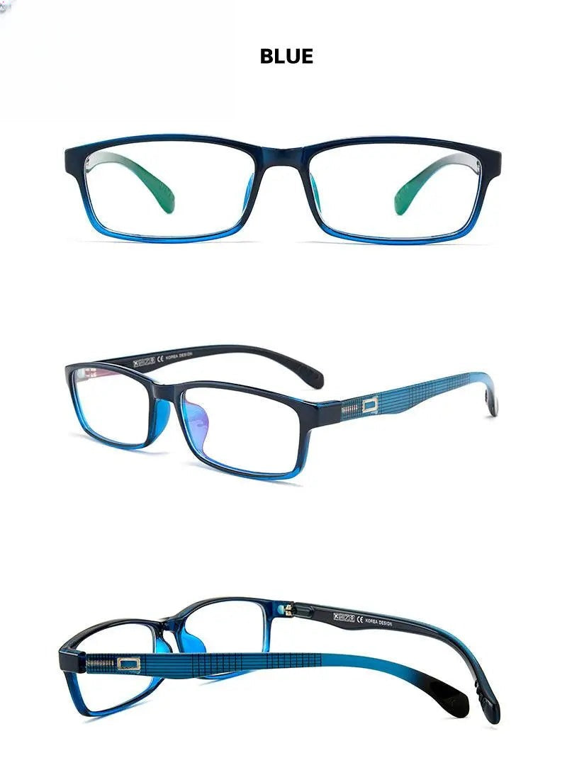Men's Rectangular Full Rim Titanium Prescription Glasses 2300 — view 12 | Rx Spectacle