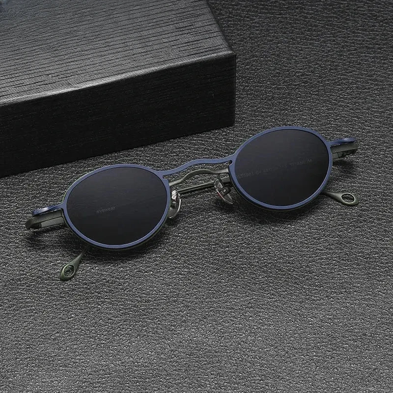 Unisex Oval Full Rim Titanium Clip-On Prescription Glasses 1513 — view 1 | Rx Spectacle