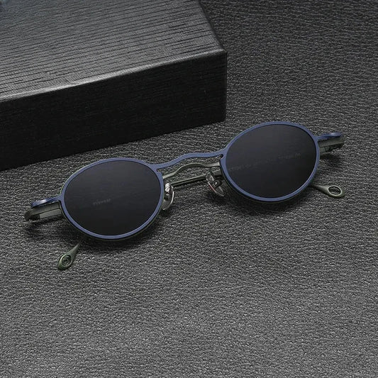 Unisex Oval Full Rim Titanium Clip-On Prescription Glasses 1513 — view 1 | Rx Spectacle