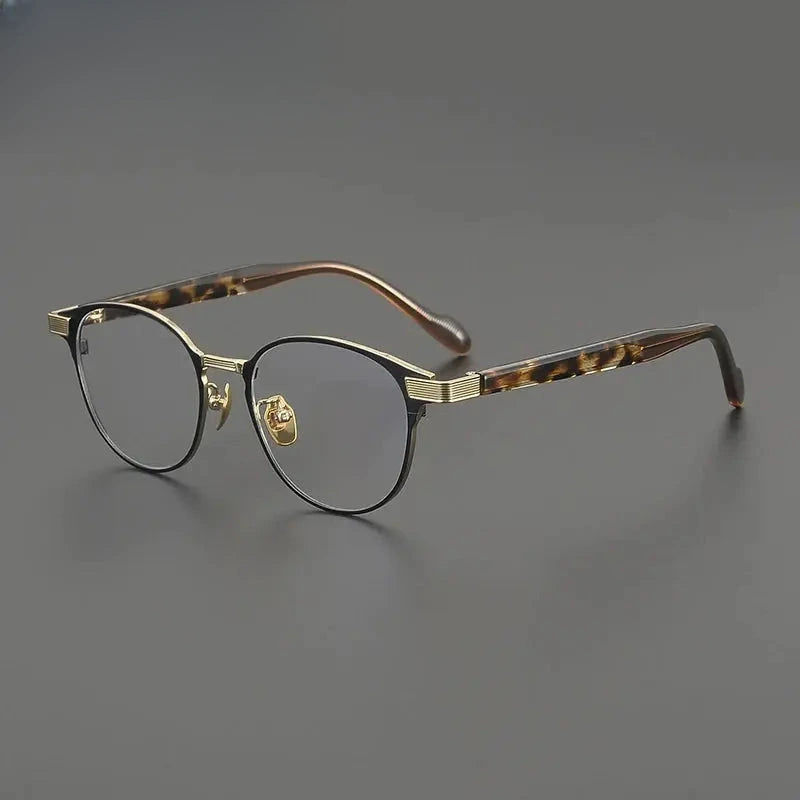 Unisex Oval Full Rim Titanium Prescription Glasses 190073 — view 6 | Rx Spectacle