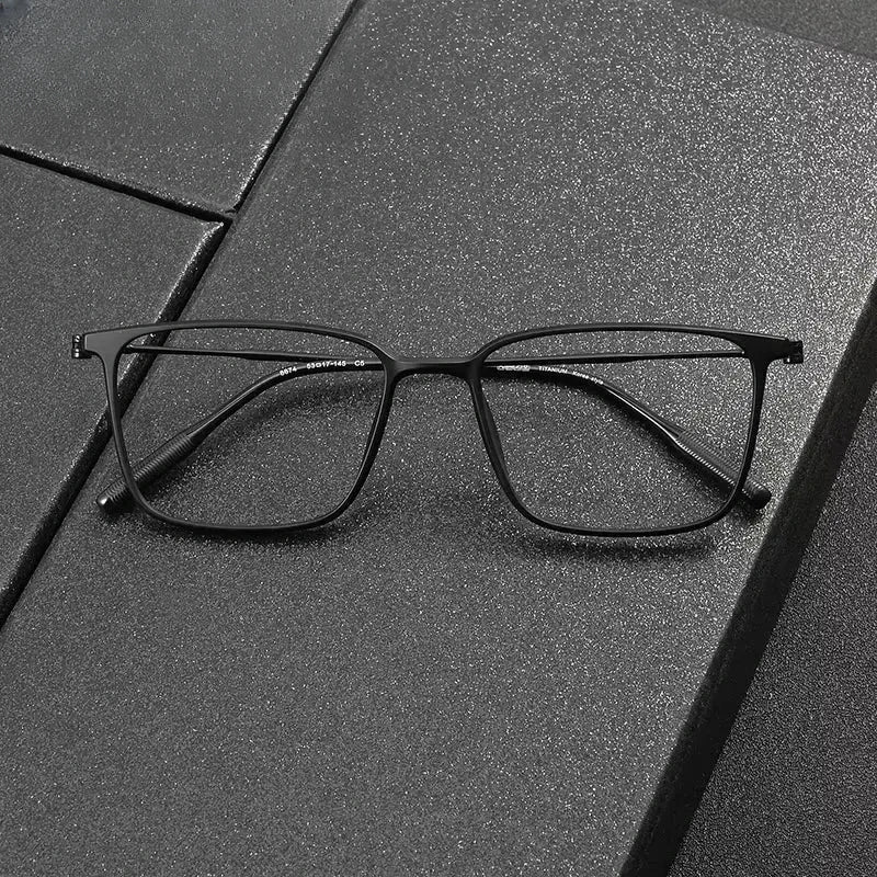 Women's Square Full Rim Titanium Prescription Glasses 28674 — view 1 | Rx Spectacle