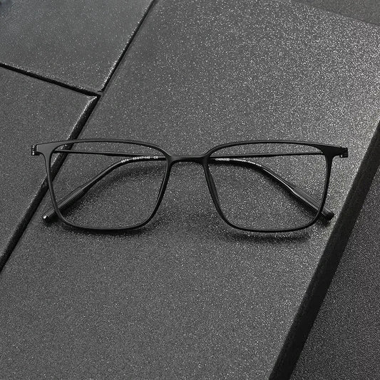 Women's Square Full Rim Titanium Prescription Glasses 28674 — view 1 | Rx Spectacle