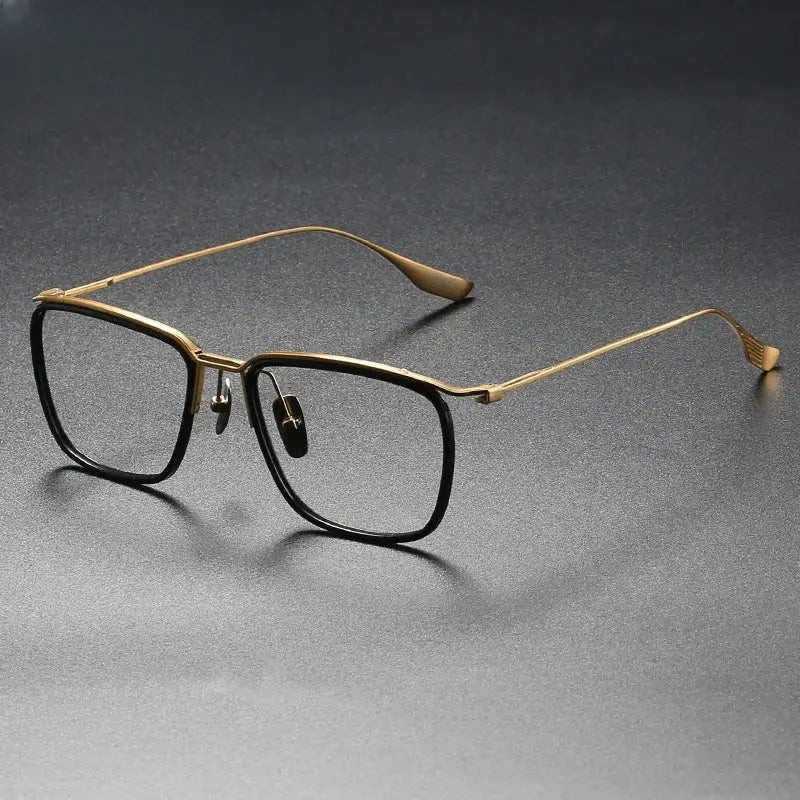 Men's Square Full Rim Titanium Prescription Glasses 412106 — view 5 | Rx Spectacle