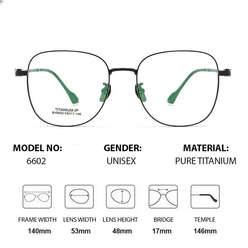 Unisex Polygon Full Rim Titanium Prescription Glasses 876602 — view 2 | Rx Spectacle