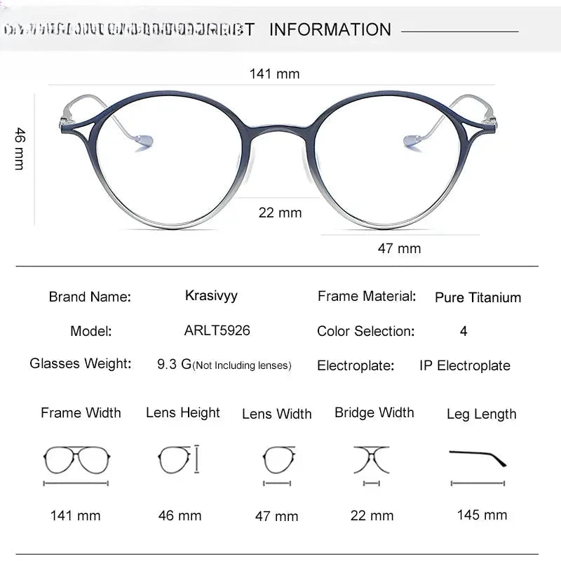 Unisex Oval Full Rim Titanium Prescription Glasses 35926 — view 2 | Rx Spectacle