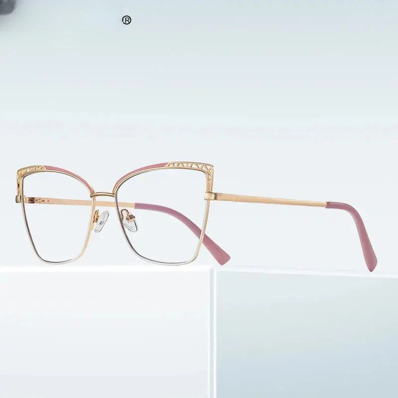 Women's Square Full Rim Alloy Reading Glasses 3106 — view 3 | Rx Spectacle
