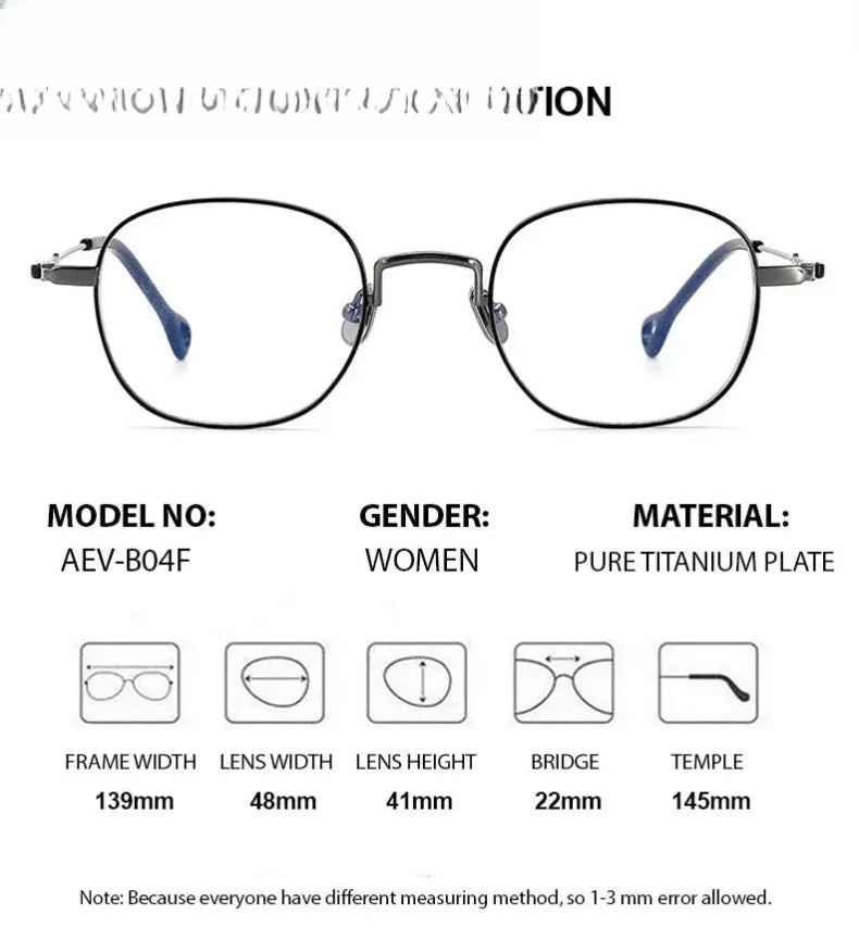 Unisex Round Full Rim Titanium Prescription Glasses 20469 — view 2 | Rx Spectacle
