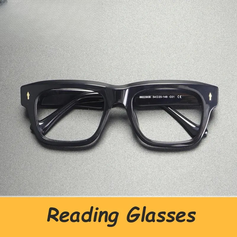 Unisex Square Full Rim Acetate Oversized Reading Glasses 882290 — view 1 | Rx Spectacle
