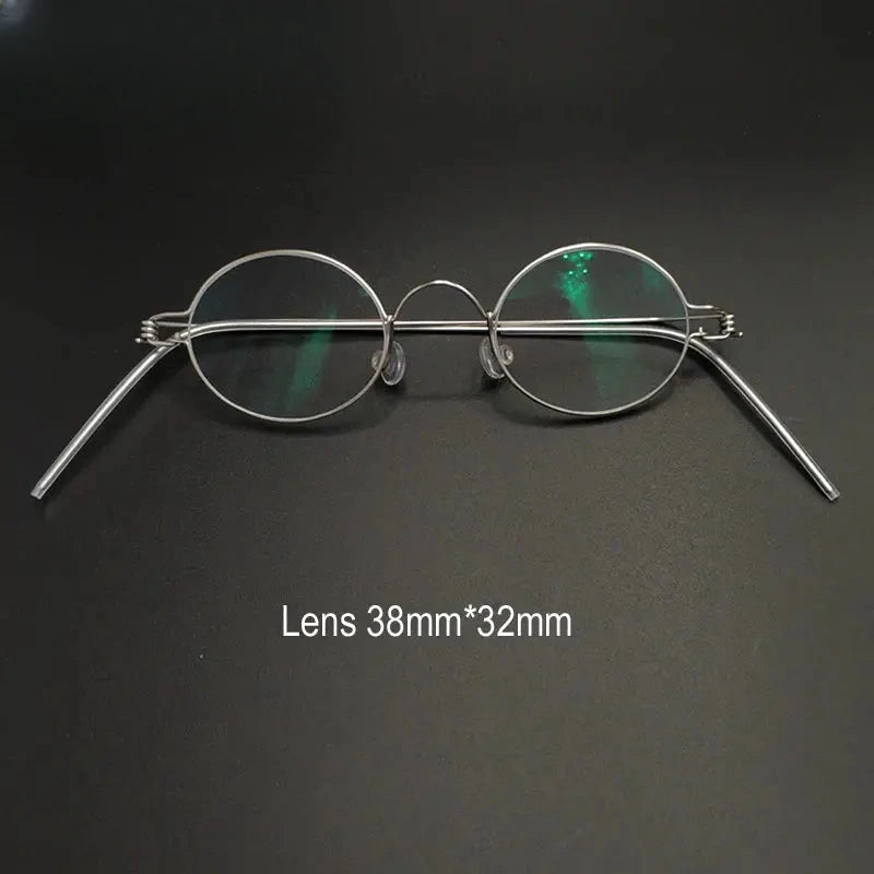 Unisex Oval Full Rim Stainless Steel Prescription Glasses 61423 — view 9 | Rx Spectacle