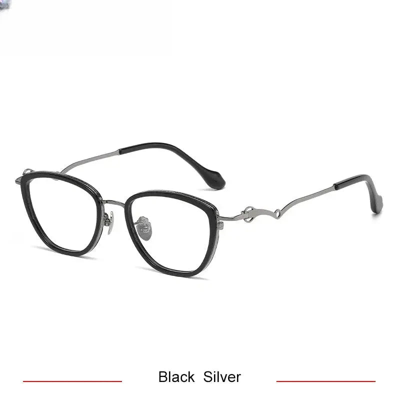 Unisex Polygon Full Rim Titanium Prescription Glasses 46089 — view 4 | Rx Spectacle