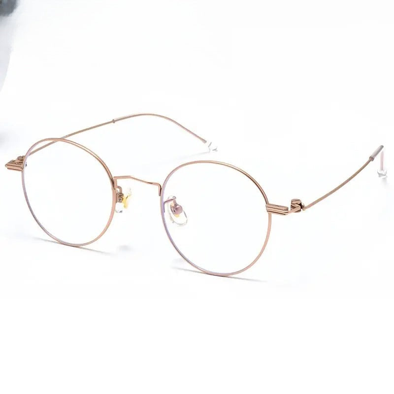 Women's Oval Full Rim Titanium Prescription Glasses 47504 — view 1 | Rx Spectacle