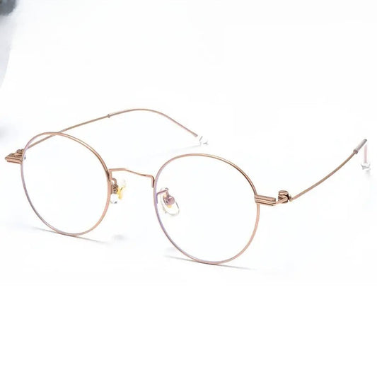 Women's Oval Full Rim Titanium Prescription Glasses 47504 — view 1 | Rx Spectacle