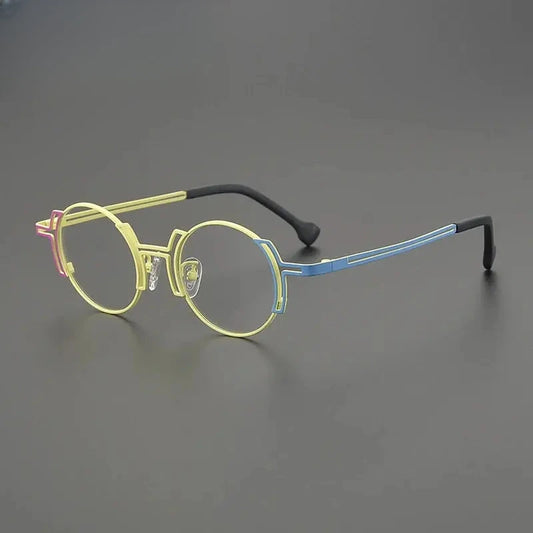 Women's Round Full Rim Titanium Prescription Glasses G85858 — view 1 | Rx Spectacle