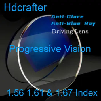 Progressive Anti Glare Anti Blue Driving Lenses — view 1 | Rx Spectacle