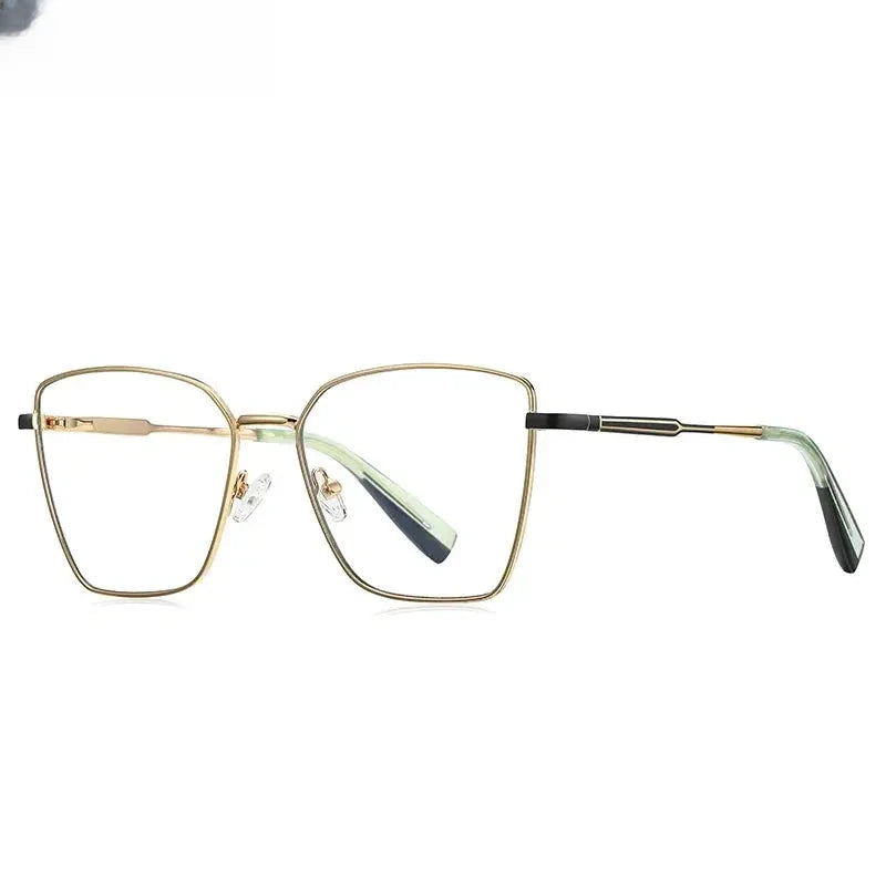 Women's Square Full Rim Alloy Reading Glasses Pfd3051 — view 5 | Rx Spectacle