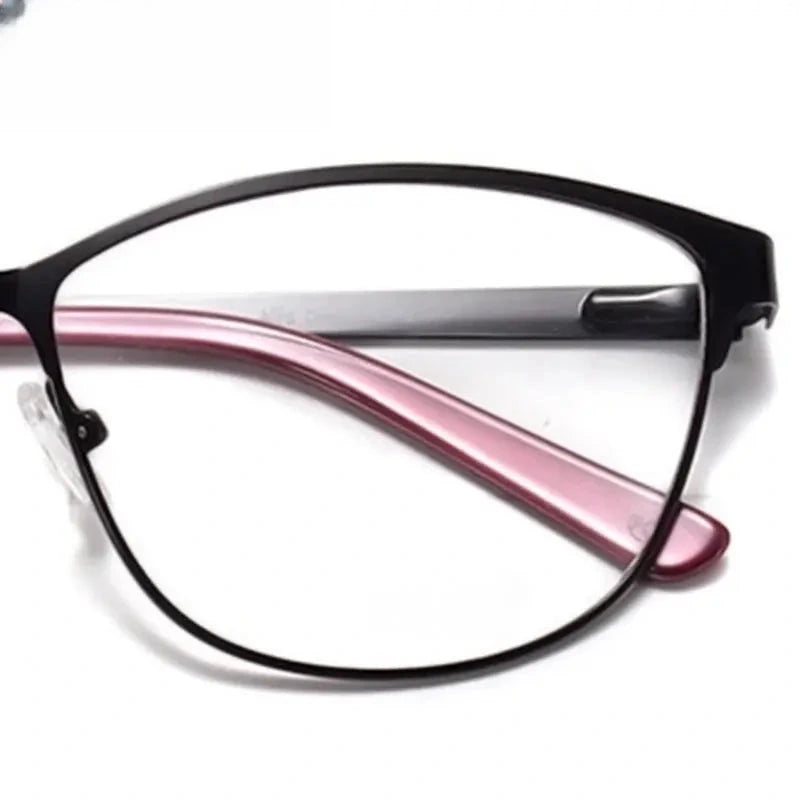 Women's Cat Eye Full Rim Alloy Prescription Glasses 41151 — view 2 | Rx Spectacle
