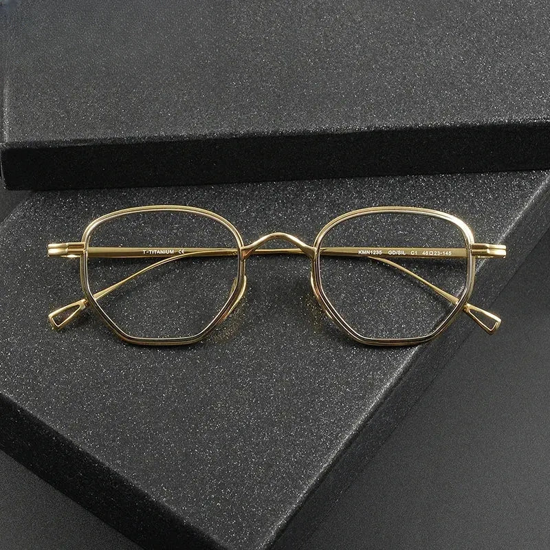Unisex Square Full Rim Titanium Prescription Glasses 641235 — view 1 | Rx Spectacle