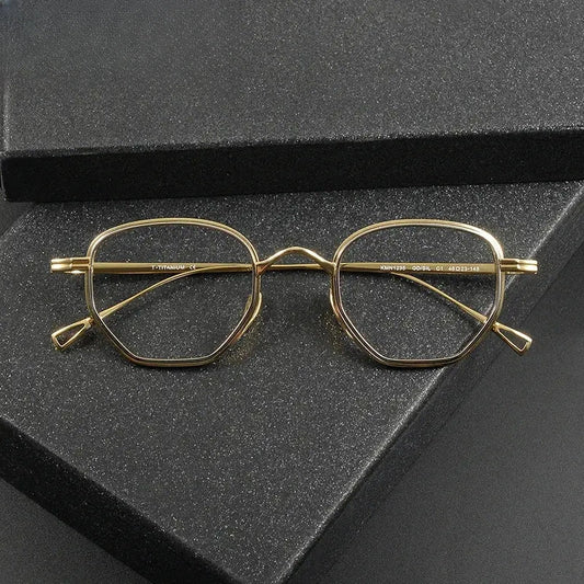 Unisex Square Full Rim Titanium Prescription Glasses 641235 — view 1 | Rx Spectacle