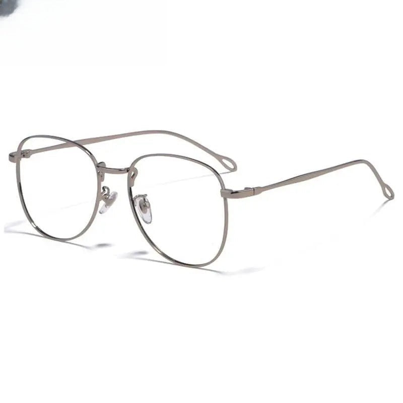 Unisex Round Full Rim Stainless Steel Prescription Glasses — view 5 | Rx Spectacle