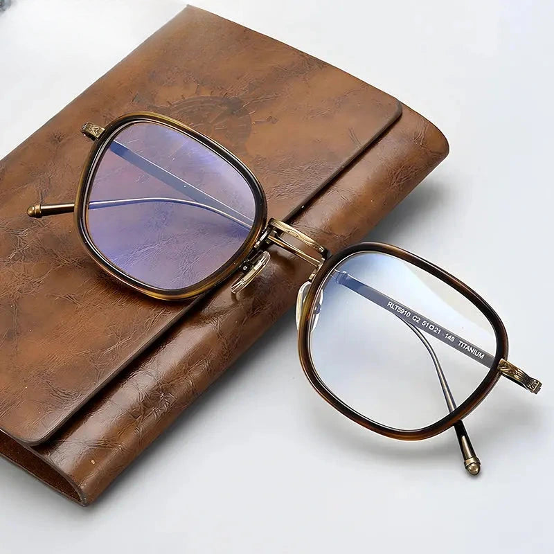 Men's Polygon Full Rim Titanium Prescription Glasses 65910 — view 1 | Rx Spectacle