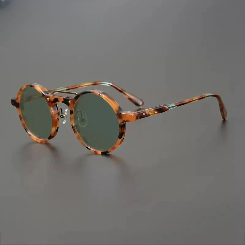 Unisex Round Full Rim Acetate Prescription Glasses Mo11 — view 12 | Rx Spectacle