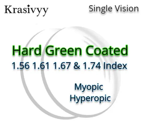 Hard Green Aspheric Single Vision Clear Lenses — view 1 | Rx Spectacle