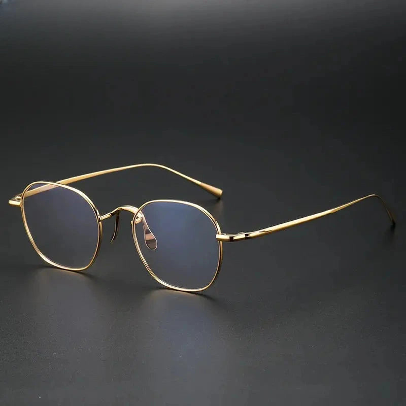 Women's Polygon Full Rim Titanium Prescription Glasses 464544 — view 6 | Rx Spectacle