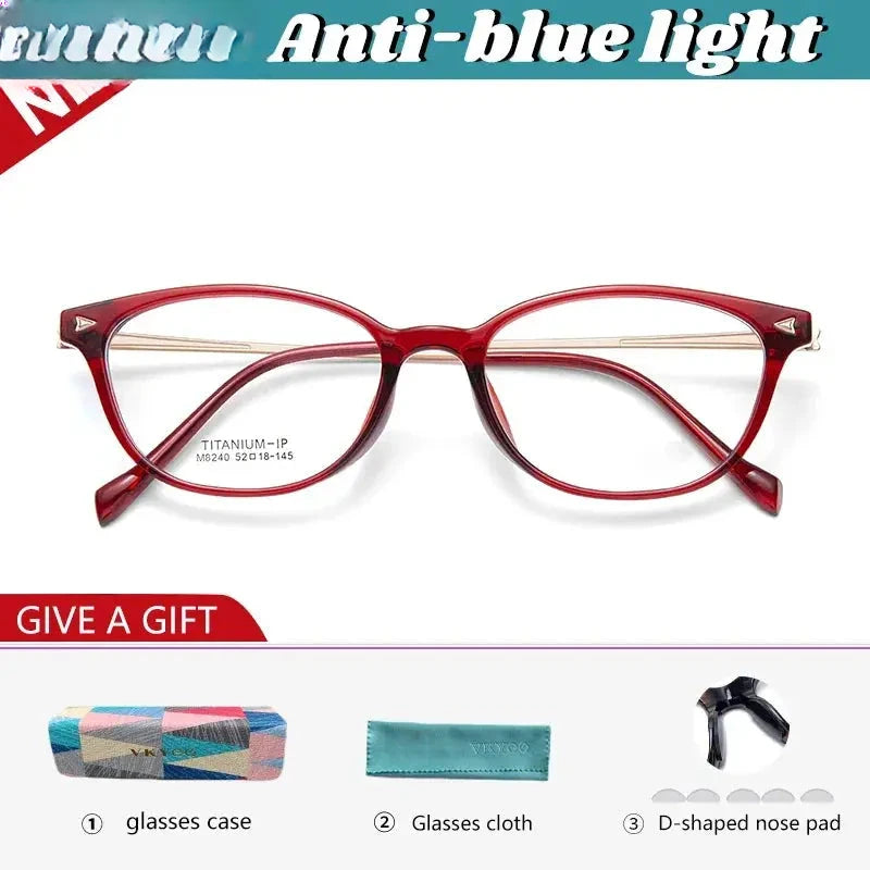 Women's Square Full Rim Titanium Reading Glasses 638240 — view 8 | Rx Spectacle